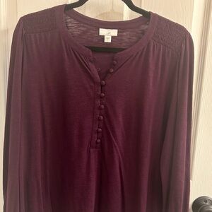 Jjill Size Large Purple Knit Top